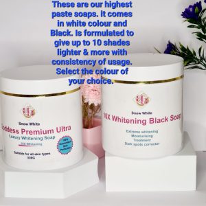 Goddess Premium Ultra Luxury Snow White Body Soaps in 2 different colours and sizes 500g and 250g. Multi listing
