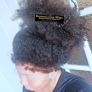 Raw virgin human hair Afro Kinky Curls 360 HD lace with 4C hybrid hairline. Natural Hair 100% quality human hair 16inches Natural colour