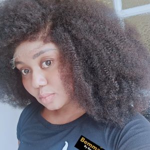 Raw Virgin Human Hair Afro kinky Curls with 4C hybrid hairline 7by7 HD lace closure 20inches.Natural hair texture wig.Super full Natural. PRE-ORDER