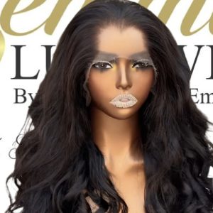 HD lace 9by6 Closure Raw virgin human hair wig 250% Density 22inches .Glueless unit