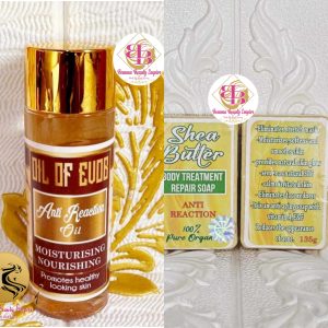 Evob Anti Reaction oil + Body Treatment Anti Reaction Soap. 2products
